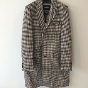 Club Monaco men’s houndstooth car coat NWT